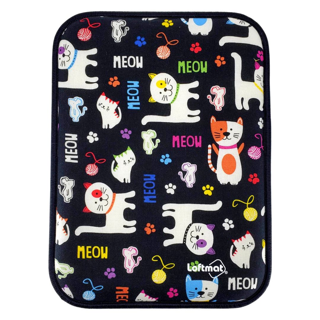 LOFTMAT (8.5x11.5 inch) Cushioned Mouse Pad - "LOFTMAT KIDS EXEC" Limited Edition - Meow Kitty